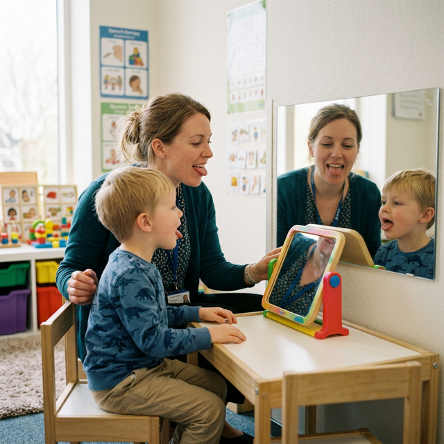 Dil ve konuşma terapisi seansı